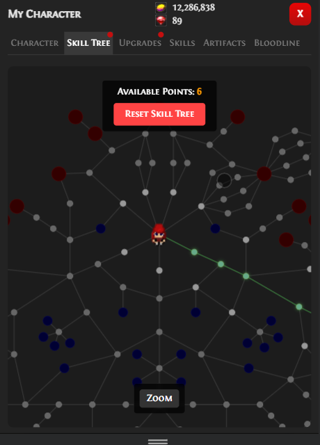 Skill Tree in Pixel Valkyrie