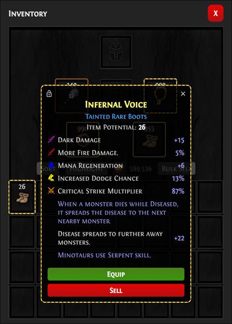 Double-Tainted Rares feature from Monolith League in Pixel Valkyrie