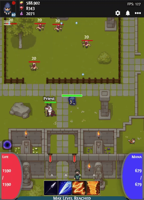 Priest Minion feature from Monolith League in Pixel Valkyrie